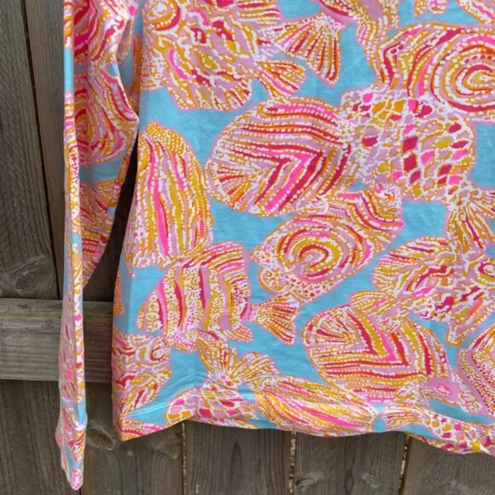 Lilly Pulitzer Popover‎ Top Pullover Tini Bikini 1/2 Zip Skipper Small Beach
